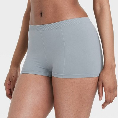 Women's Seamless Boy Shorts Underwear - Colsie™ Gray M: Lightweight Nylon Knit, Regular Rise, Pull-On Style, Machine Washable | Target