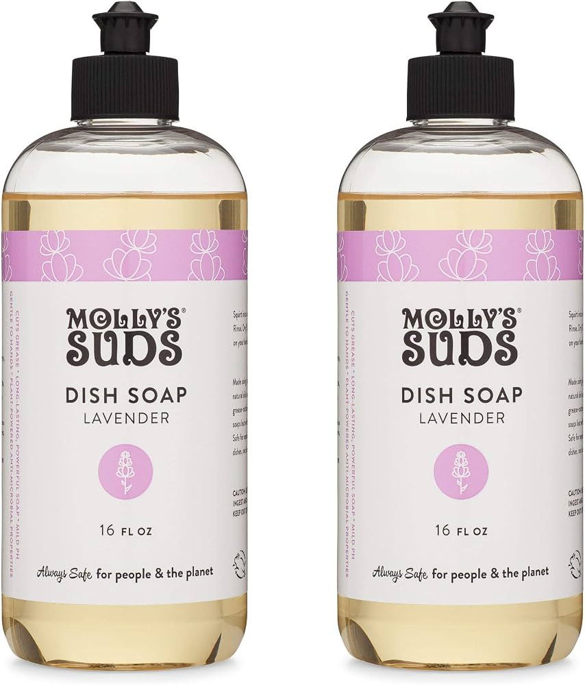 Molly's Suds Natural Liquid Dish Soap | Long-Lasting, Powerful Plant-Powered Ingedients | Soothin... | Amazon (US)