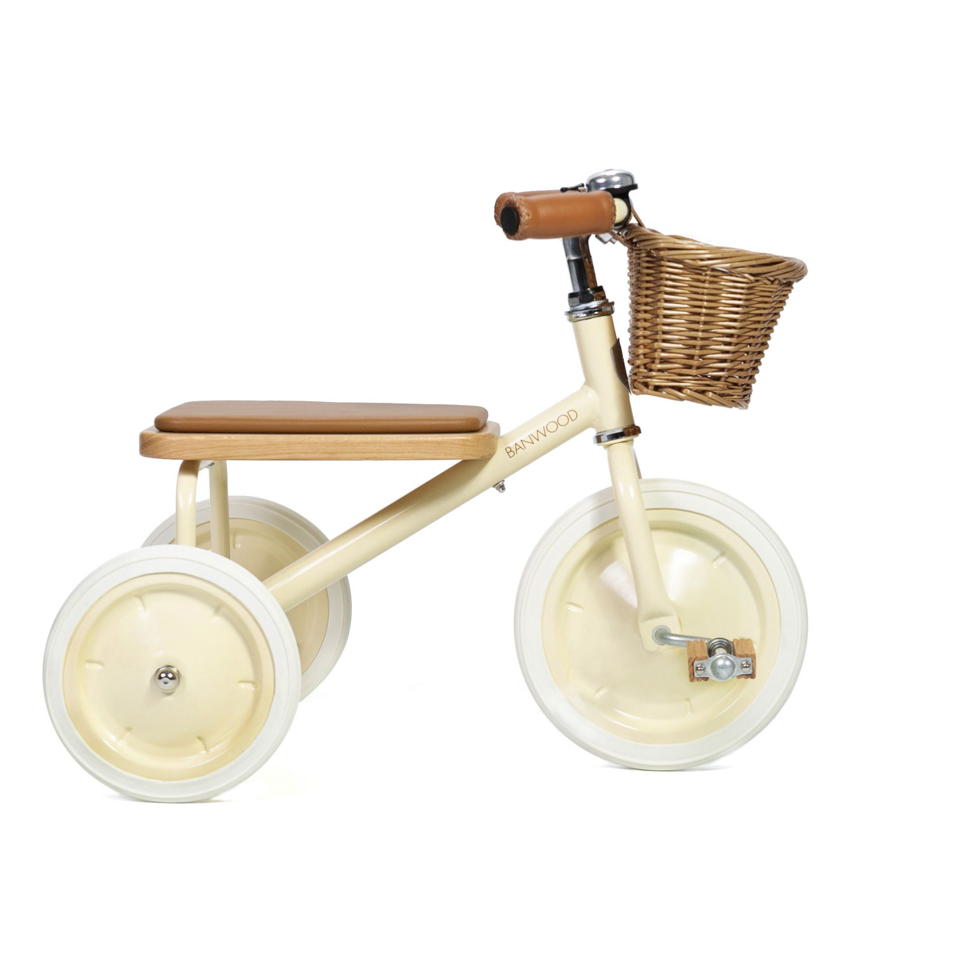 Banwood - Tricycle en métal et bois - Crème | Smallable | Smallable