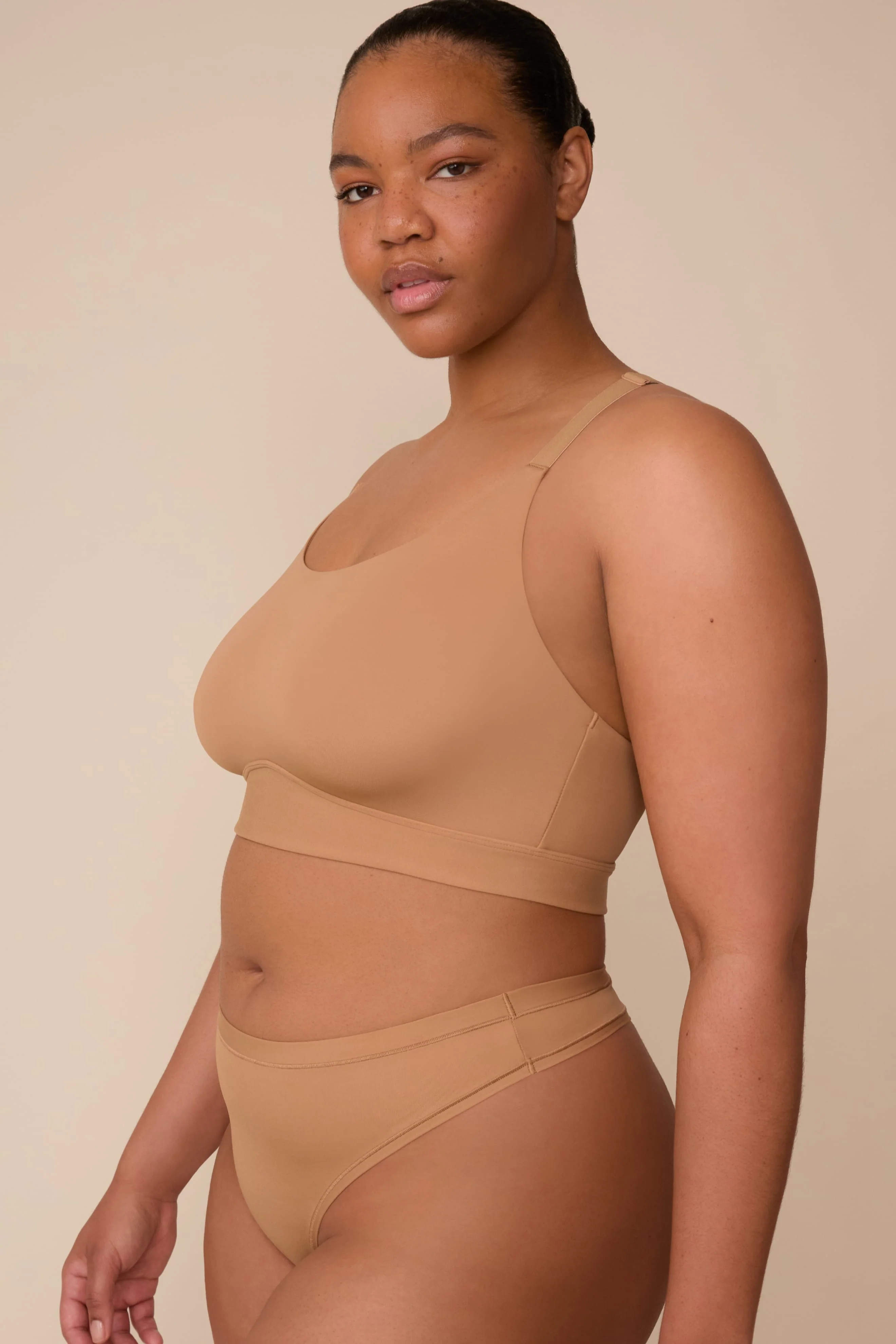 Buy The Bliss Racerback Bralette in Tan | Harper Wilde | Harper Wilde