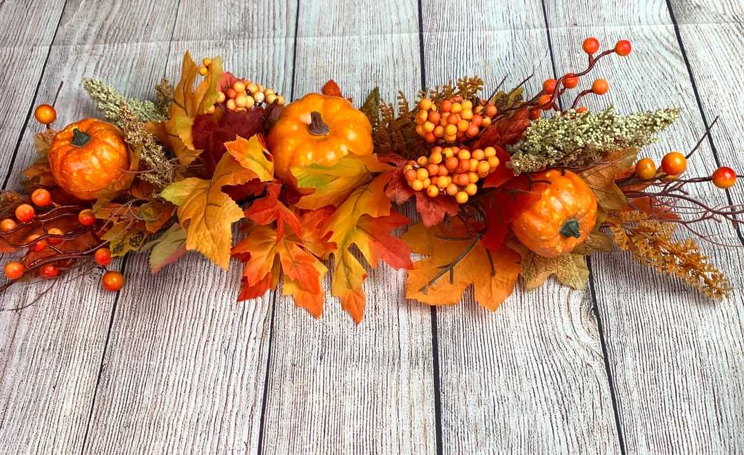 Fall Garland, rustic fall decor, Fall leaf garland, Halloween Thanksgiving garland, autumn garlan... | Etsy (US)