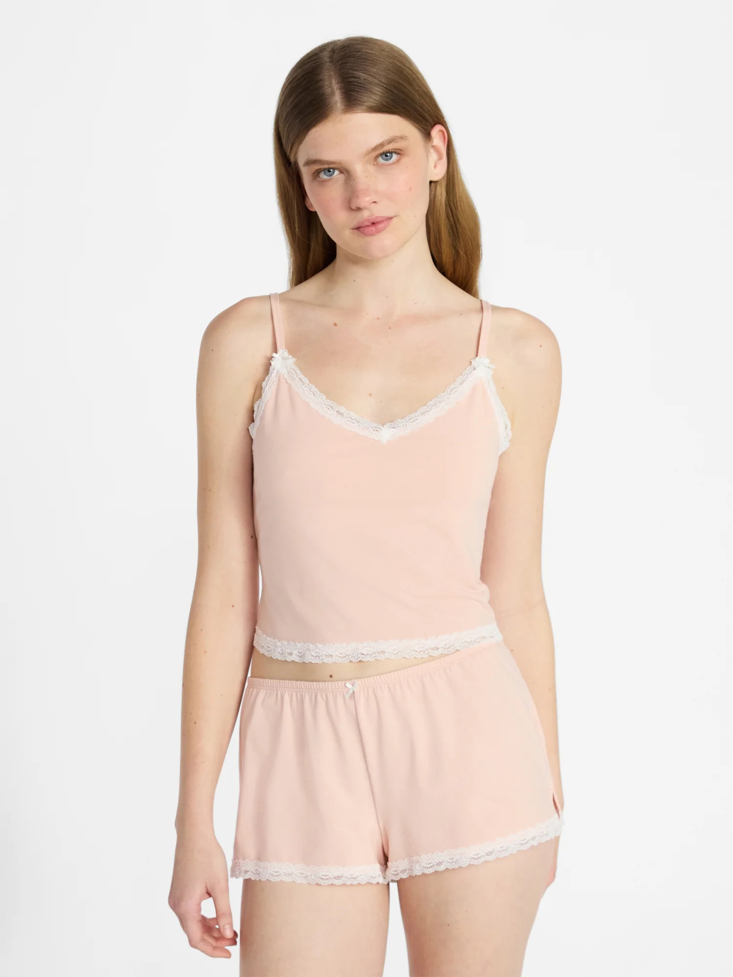 No Bounderies Womens Sleep Single Jersey Lace Cami, Size XS-XXL | Walmart (US)