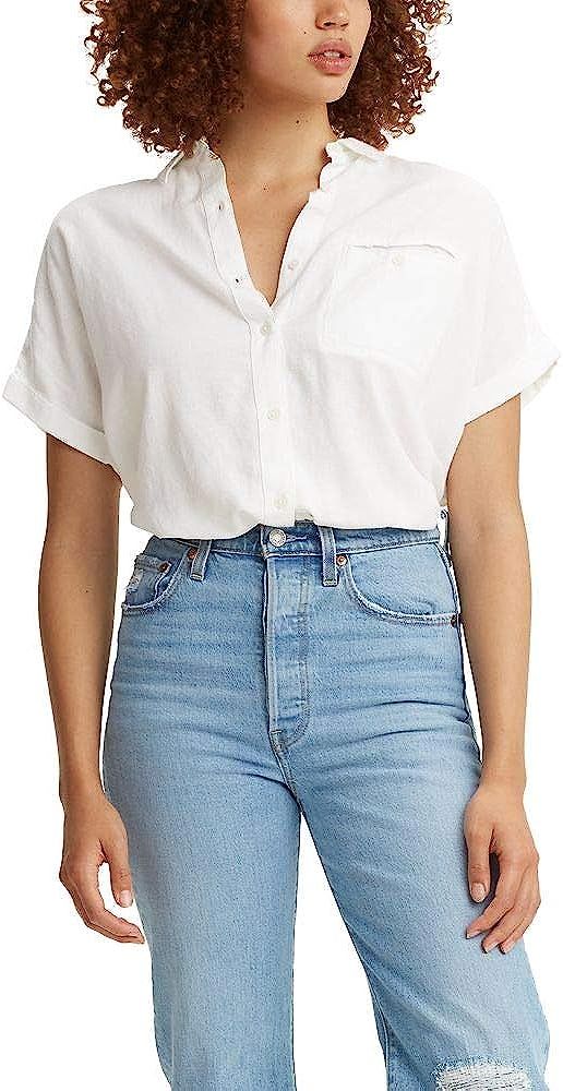 Levi's Women's Ariana Boxy Short-Sleeve Button Shirt | Amazon (US)