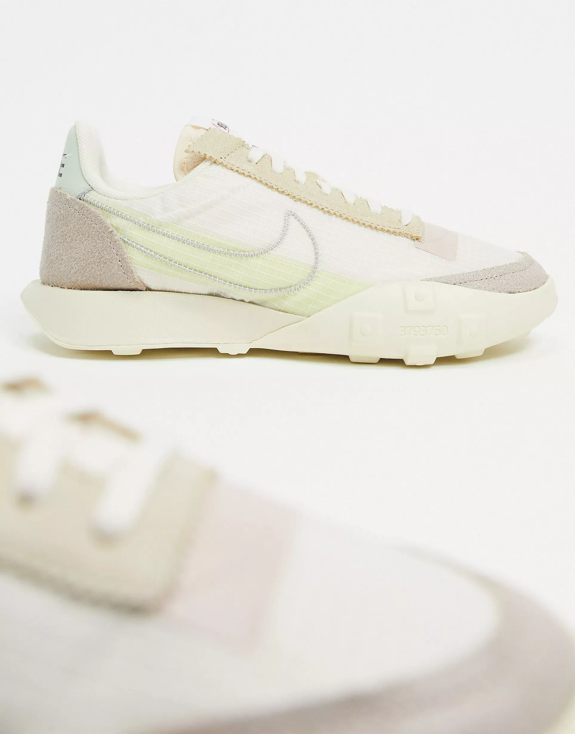 Nike Waffle Racer LX sneakers in beige and gray | ASOS (Global)