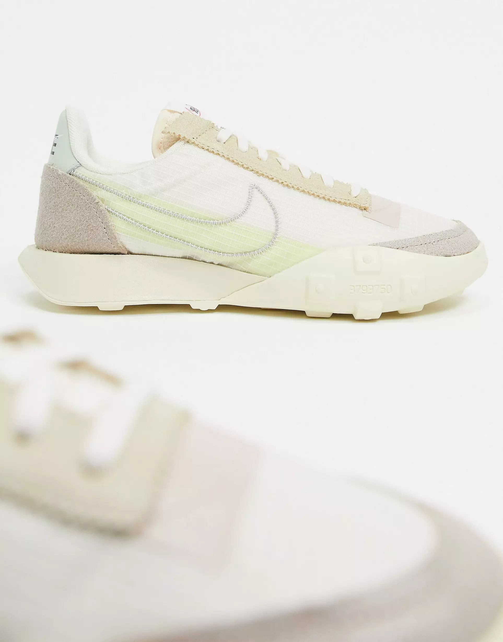 Nike Waffle Racer LX sneakers in beige and gray | ASOS (Global)
