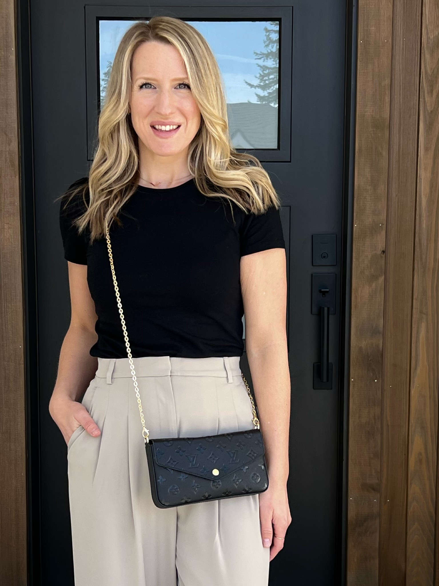 These round neck fitted t shirts are the perfect everyday t-shirt. I’m wearing the H&M version which comes in multiple colors and I’m wearing a size small. I’m also linking the higher end.

#LTKworkwear #LTKstyletip #LTKunder50