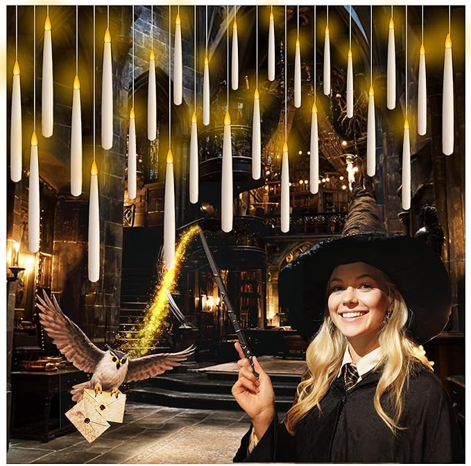 Velas flutuantes com varinha, 10 velas mágicas sem chama, velas de LED cintilantes para janela c... | Amazon (BR)