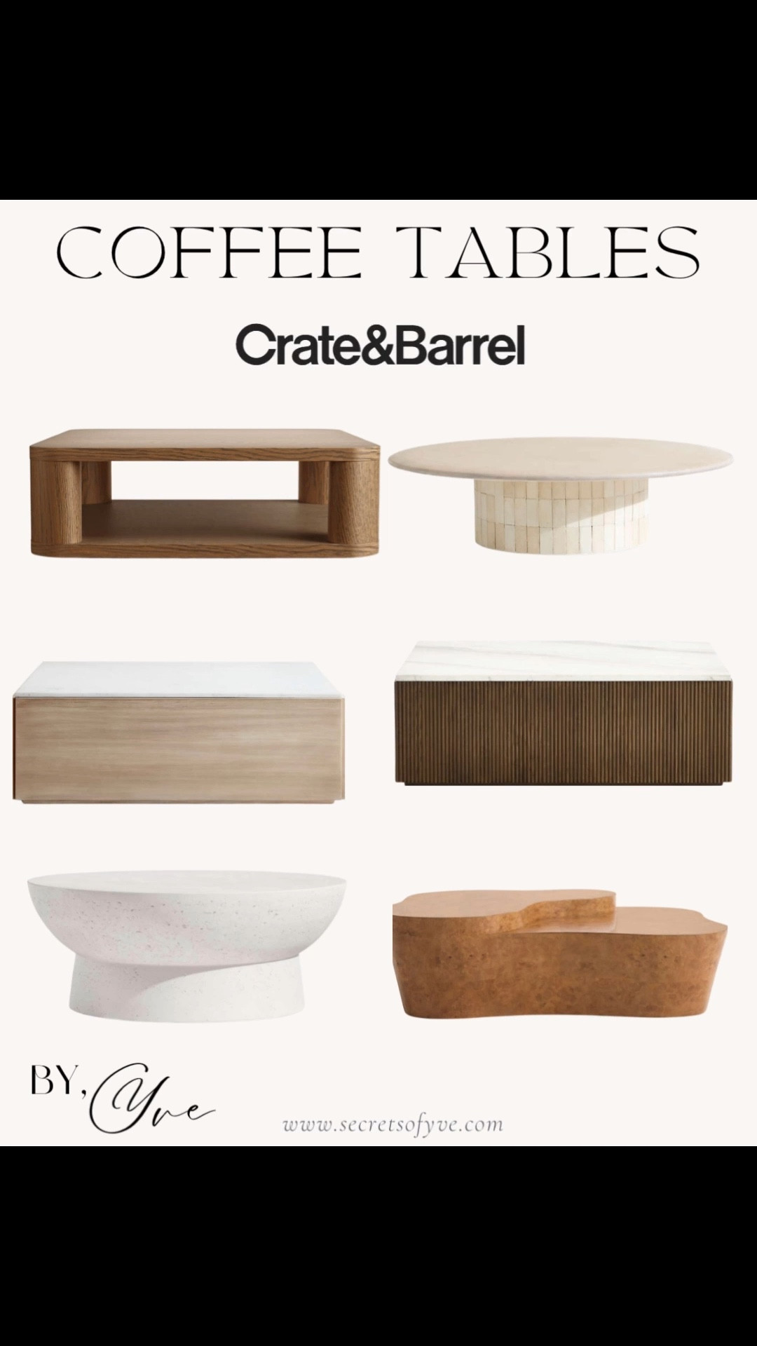 SecretsofYve: gorgeous coffee tables @Crate & Barrel 
#Secretsofyve #ltkgiftguide
Always humbled & thankful to have you here.. New posts daily at 3pm & 4:15pm EST. 
CEO: PATESI Global & PATESIfoundation.org
@secretsofyve : where beautiful meets practical, comfy meets style, affordable meets glam with a splash of splurge every now and then. I do LOVE a good sale and combining codes! #ltksalealert #ltku #ltkplussize #ltkmidsize #ltkover40 #ltkpetite #ltkvlog #ltkwedding #ltktall secretsofyve

#LTKHome #LTKSeasonal #LTKMens