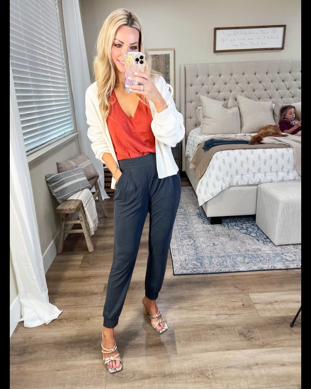 Business casual workwear 
Office outfit 
Tank size small on sale
Suede jersey joggers size xsmall on sale


#LTKworkwear #LTKsalealert #LTKstyletip