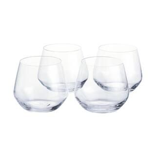 Home Decorators Collection Genoa 18.5 oz. Lead-Free Crystal Stemless Wine Glasses (Set of 4)-2535... | The Home Depot