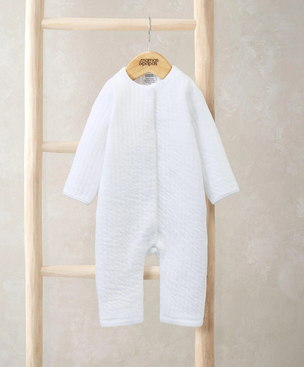 Quilted Romper - White | Mamas & Papas