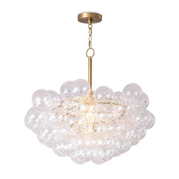 Bubbles Chandelier, 1-Light, Brushed Nickel, 27"H (16-1044AQ 504WZ50) | Wayfair North America