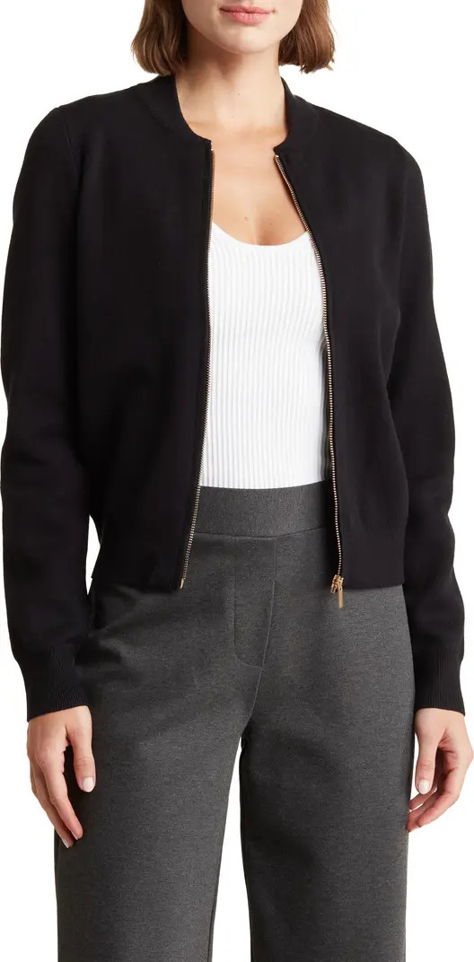 BY DESIGN Jenny Double Knit Bomber Jacket | Nordstromrack | Nordstrom Rack