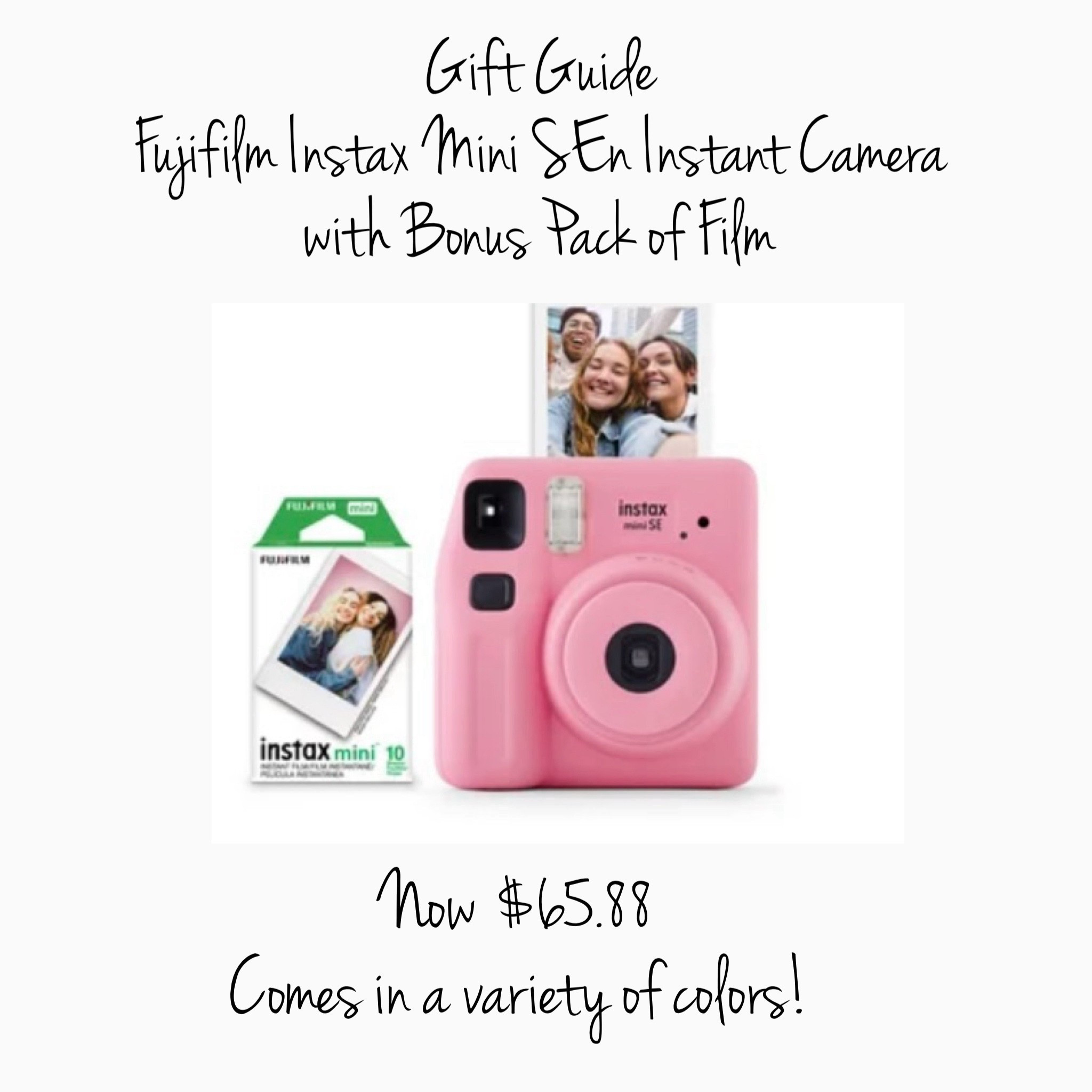 Instant camera, fujifilm instant camera, gift guide, gifts for her, gifts for him, LTKcyberweek, Walmart finds. 

#LTKCyberWeek #LTKFindsUnder100 #LTKGiftGuide