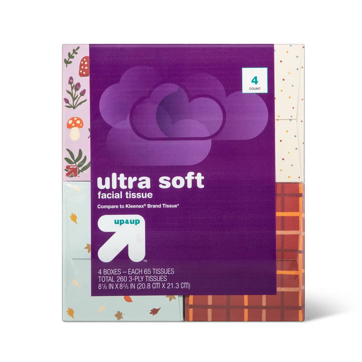 Fall Ultra Soft Facial Tissue - 4pk/65ct - up & up™ | Target