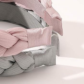 Headbands Women Hair Head Hands Braided Head Band Twist Hairbands for Girls Black Pink Gray White... | Amazon (US)