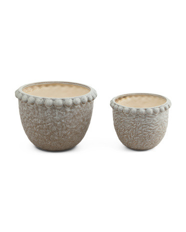 2pc Beaded Trim Indoor Planters | TJ Maxx