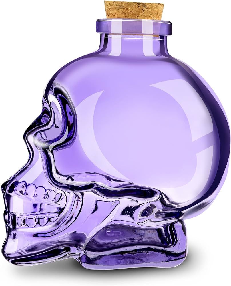 Glass Skull Decanter,Crystal Skull Vodka Bottle,Skull Whiskey Glass Bottle,Gifts for Men (200ml, ... | Amazon (US)