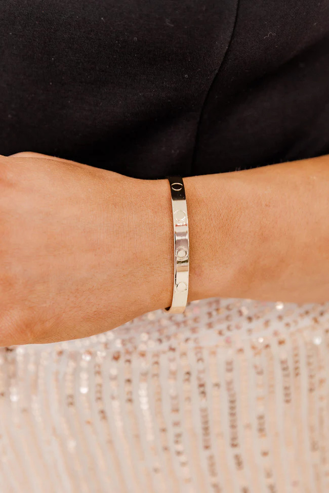 Darling You Gold Bangle | Pink Lily