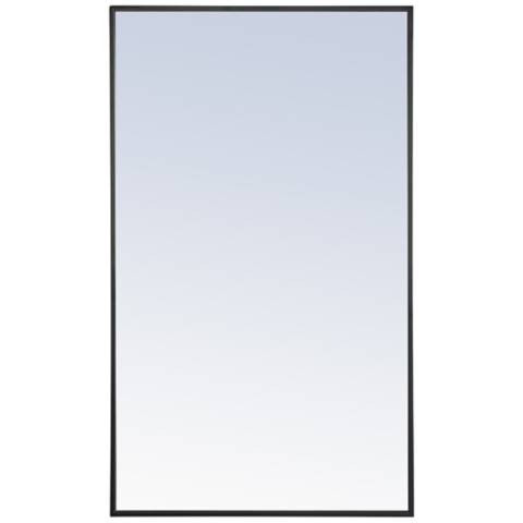24-in W x 40-in H Metal Frame Rectangle Wall Mirror in Black - #751J1 | Lamps Plus | Lamps Plus