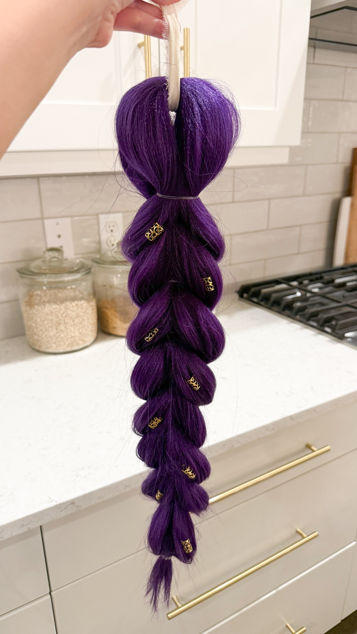 Rumi’s hair for Halloween costume! 

Purple hair extension, gold hair jewelry for braids, elastic hair bands. 

#LTKHalloween #LTKFindsUnder50 #LTKKids