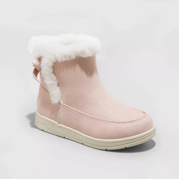 Toddler Girls' Omie Zipper Slip-On Shearling Style Winter Boots - Cat & Jack™ | Target