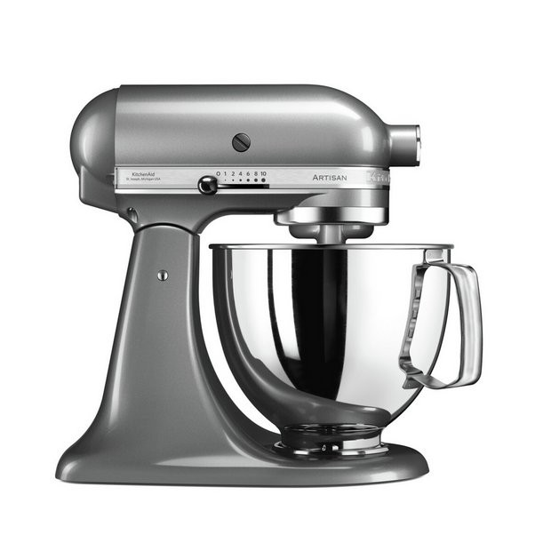 KitchenAid 5KSM125BCU Artisan Stand Mixer - Silver | argos.co.uk