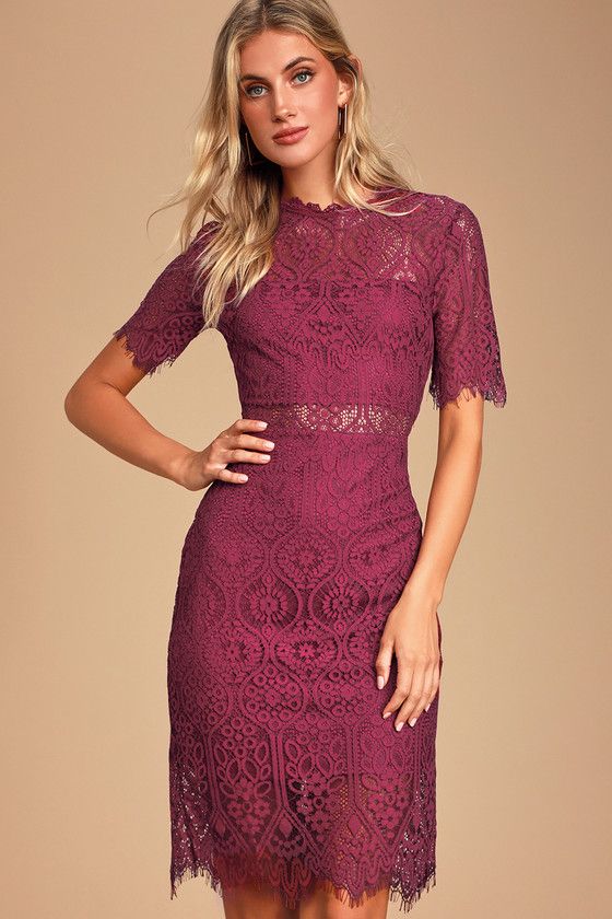Remarkable Burgundy Lace Dress | Lulus (US)