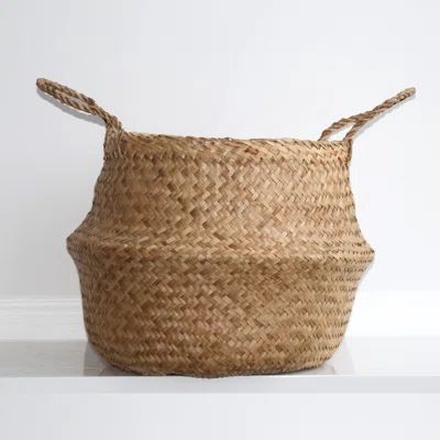 Natural Woven Wicker Tote Belly Basket | Wayfair North America