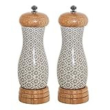 Bloomingville Stoneware Cécile (Set of 2 Pieces) Grey Cecile Salt & Pepper Mill Set, 6.5 Inches | Amazon (US)