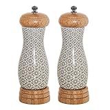 Bloomingville Stoneware Cécile (Set of 2 Pieces) Grey Cecile Salt & Pepper Mill Set, 6.5 Inches | Amazon (US)