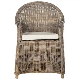 Zane Wicker Club Chair Gray - Safavieh | Target