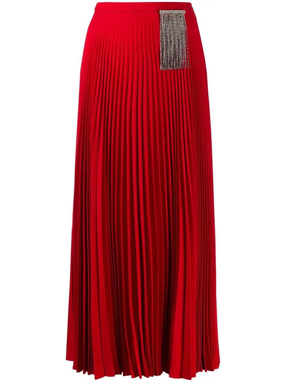 crystal-embellished pleated skirt | Farfetch (US)