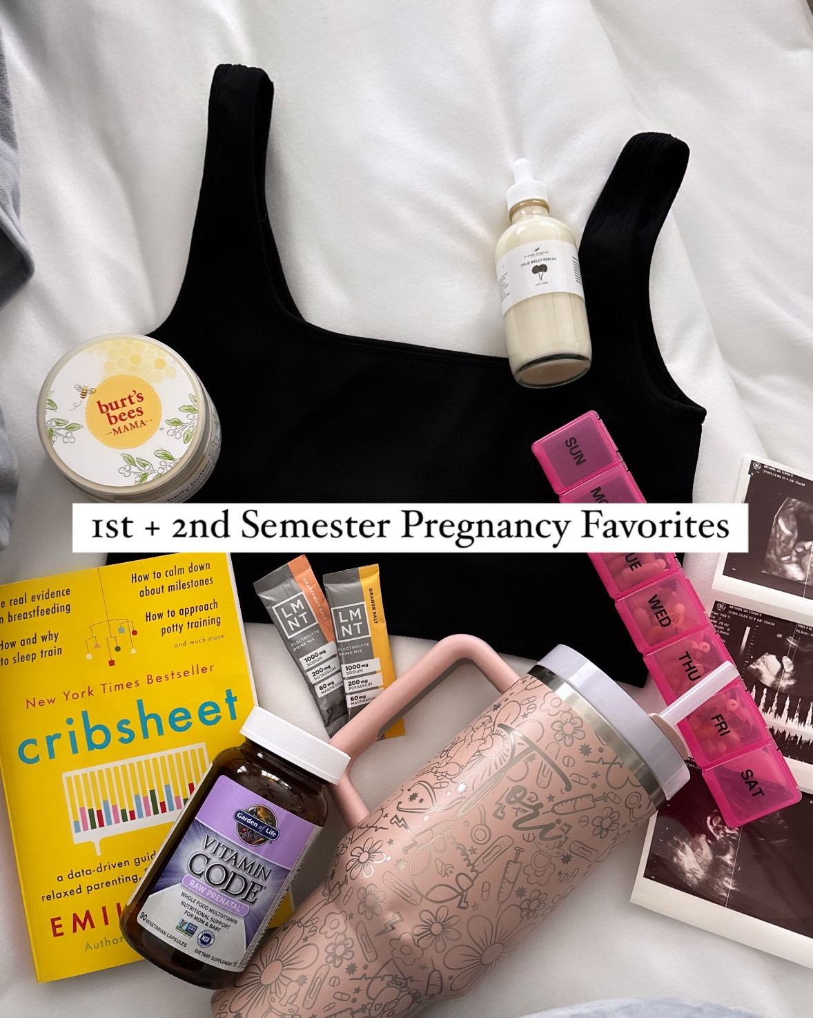 a few of my favorite 1st + 2nd trimester pregnancy must haves. Best bra ever (supportive, affordable, and rock ALL the time), supplements, hydration, best read, belly serum, and pregnancy pillow. I bought mine around 14 weeks…game changer.

#LTKBaby #LTKBump