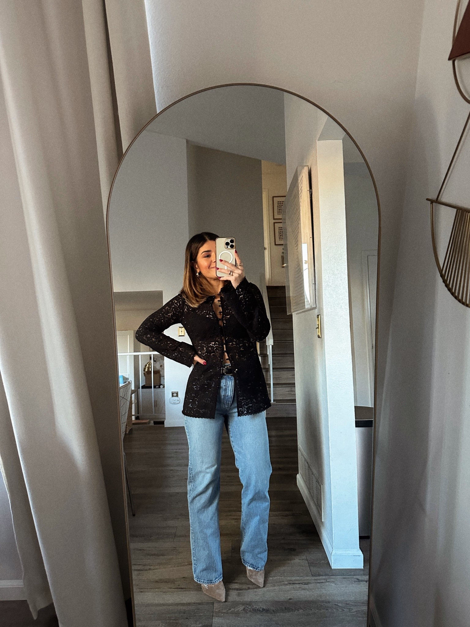 Howe stunning is this top?! Truly a beautiful piece!! It runs tts. Wearing size 4.
Jeans size 24. Take 50% off with code "newyear”

#LTKootd #LTKPetite #LTKFindsUnder100