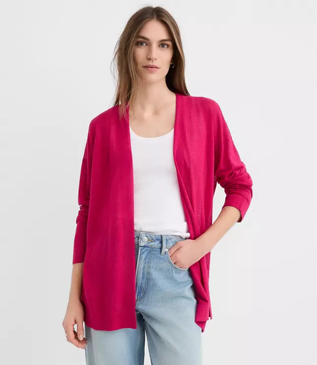 Sheer Open Cardigan | LOFT