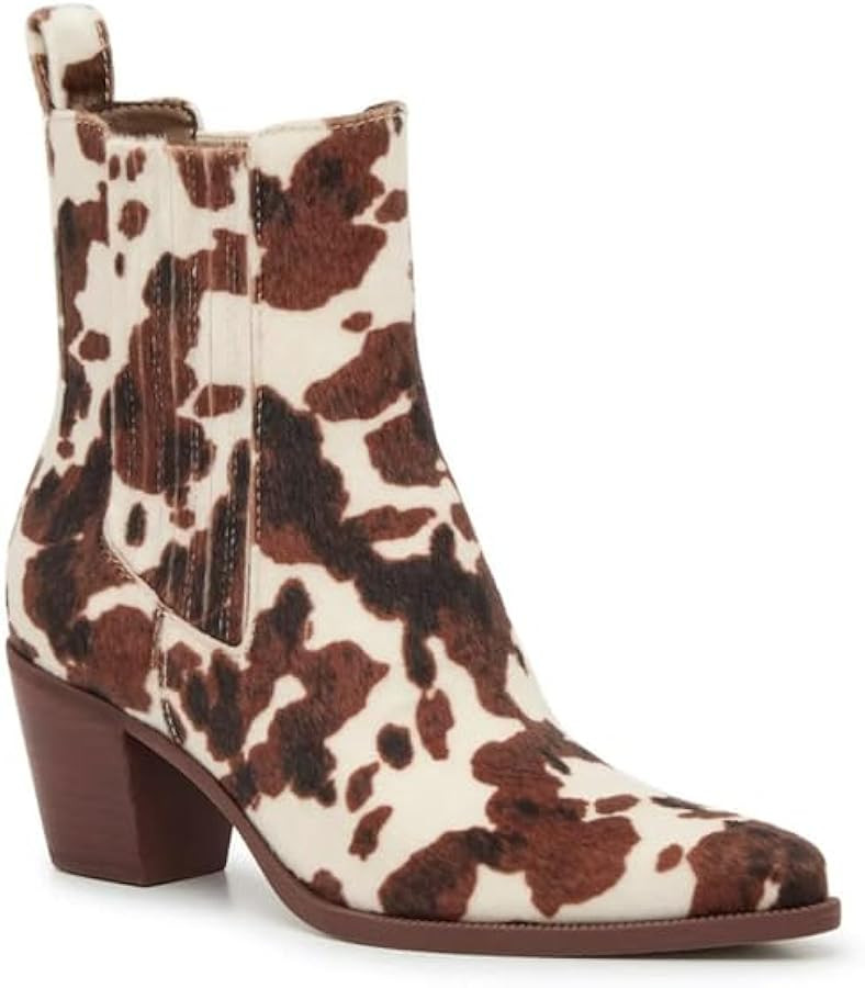 OMLISHZTY Women's Ankle Boots Pointed Toe Chunky Block Heel Western Booties Fashion Comfort Slip ... | Amazon (US)