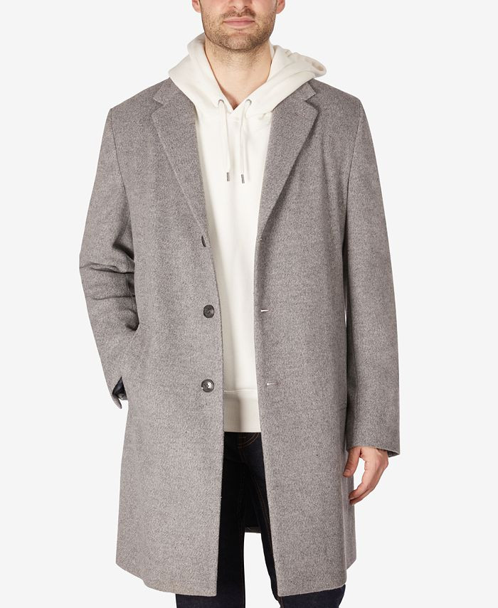 Tommy Hilfiger Men's Addison Wool-Blend Trim Fit Overcoat & Reviews - Coats & Jackets - Men - Mac... | Macys (US)