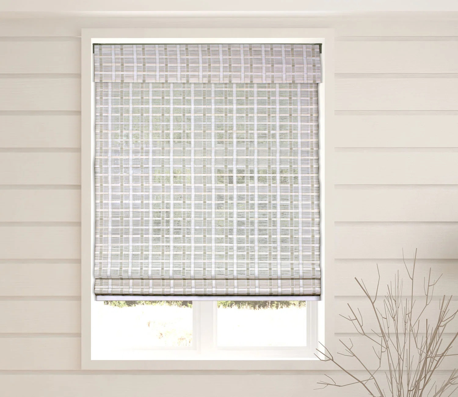 ARLO BLINDS Whitewash Sheer Bamboo Roman Shades | Wayfair North America