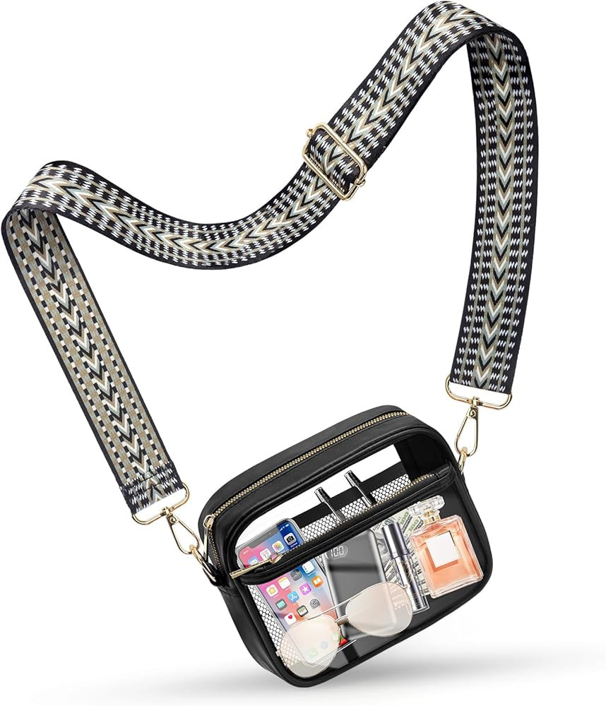 KETIEE Clear Crossbody Bag, Stadium Approved Clear Purse Bag for Concerts Sports Events Festivals | Amazon (US)