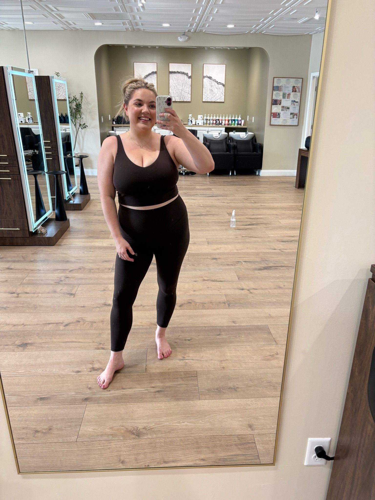 30% off @offline leggings. 

Wore my cutie @Aerie  real me set to my first ever Pilates class! 

Top- XL 
Pants-L

#LTKfitnessgoals #LTKselfcare #LTKMidsize