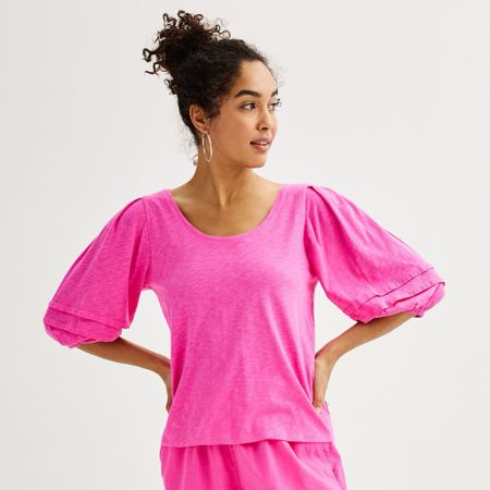 Stylish and cool in this pink balloon sleeve knit  

#LTKmidsize #LTKworkwear #LTKfindsunder50