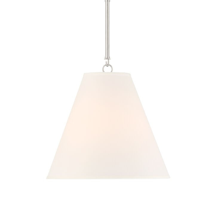 Luca Small Conical Pendant, Polished Nickel | Lights.com