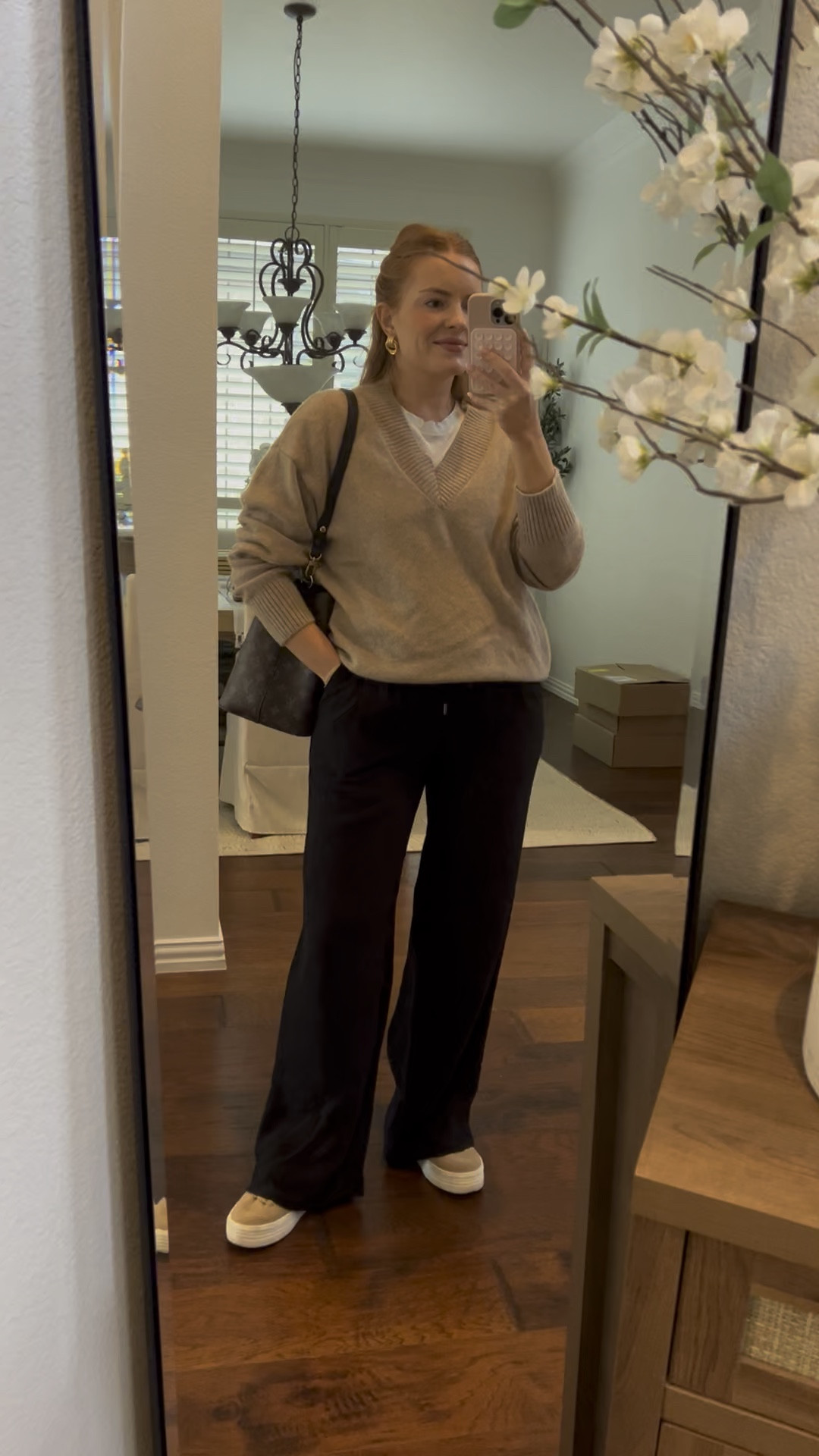 Yesterday outfit of the day! These target pants are so comfy and I love the length!

#LTKSeasonal #LTKWatchNow #LTKStyleTip