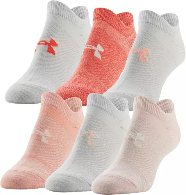 Under Armour Women's Essential No Show Socks - 6 Pack | Dick's Sporting Goods