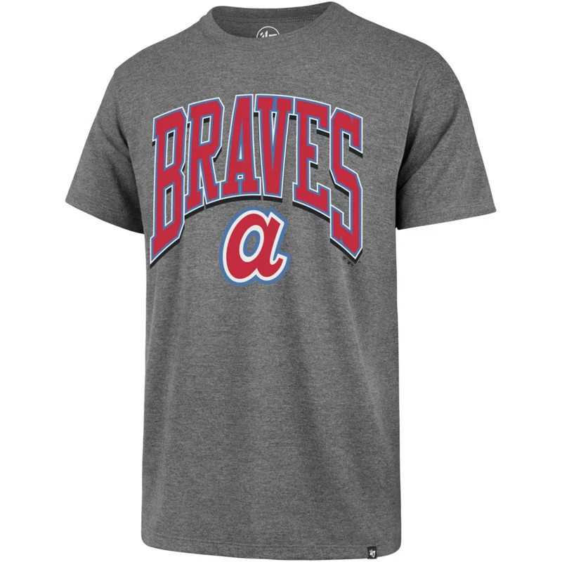 '47 Atlanta Braves Vintage Walk Tall Franklin Graphic T-Shirt Gray, Small - MLB Ss/Ls/Sl/Mck Tees at | Academy Sports + Outdoors