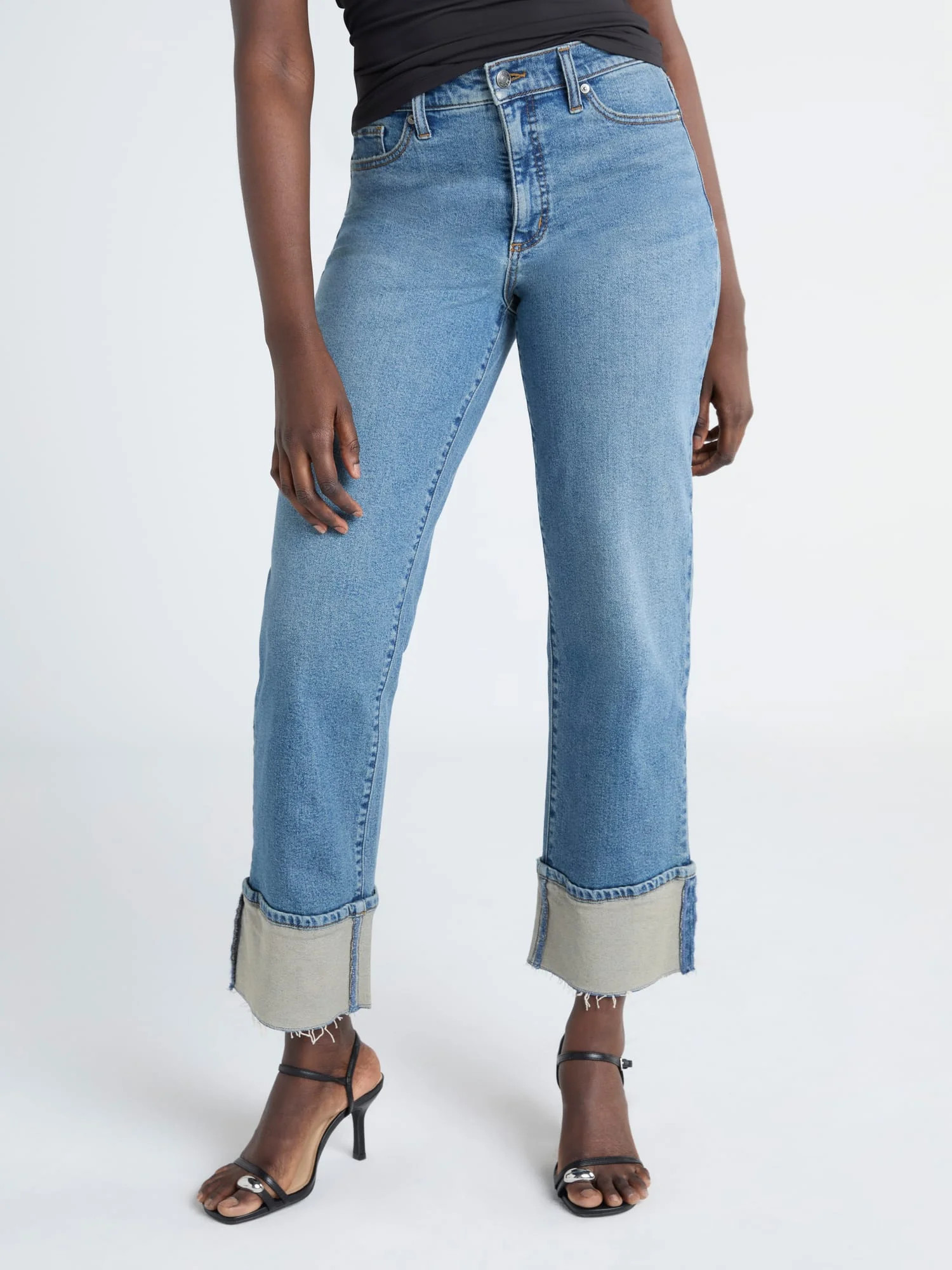 Scoop Women's and Women's Plus Benton Cuffed Ankle Jeans, 25", 27", and 29" Inseams, Sizes 0-26 | Walmart (US)