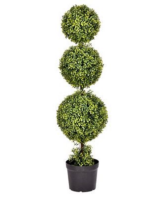 4'  Artificial Triple Ball Green Boxwood Topiary, Uv Resistant | Macys (US)