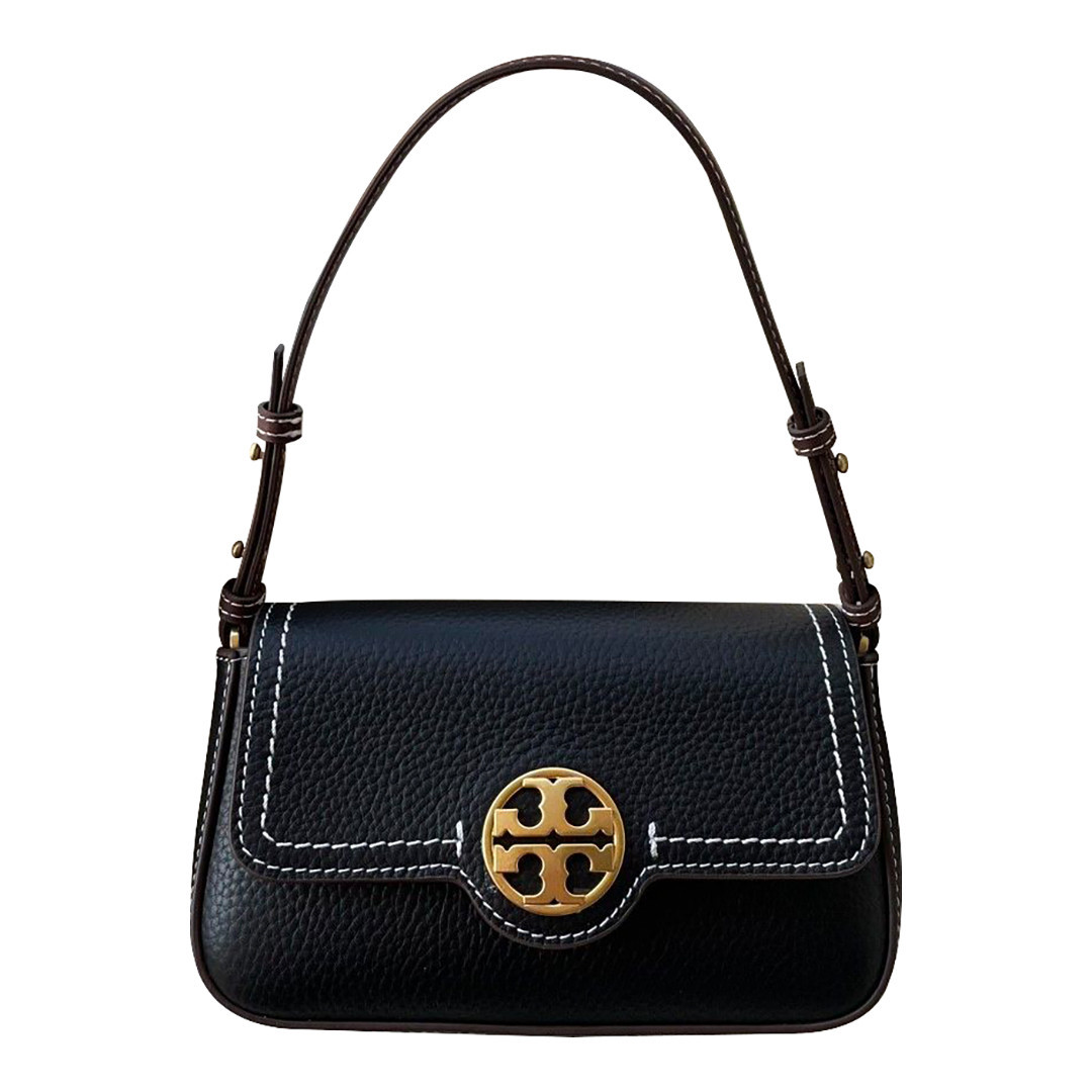 Tory Burch Black Felix Flap Shoulder Bag | BrandAlley