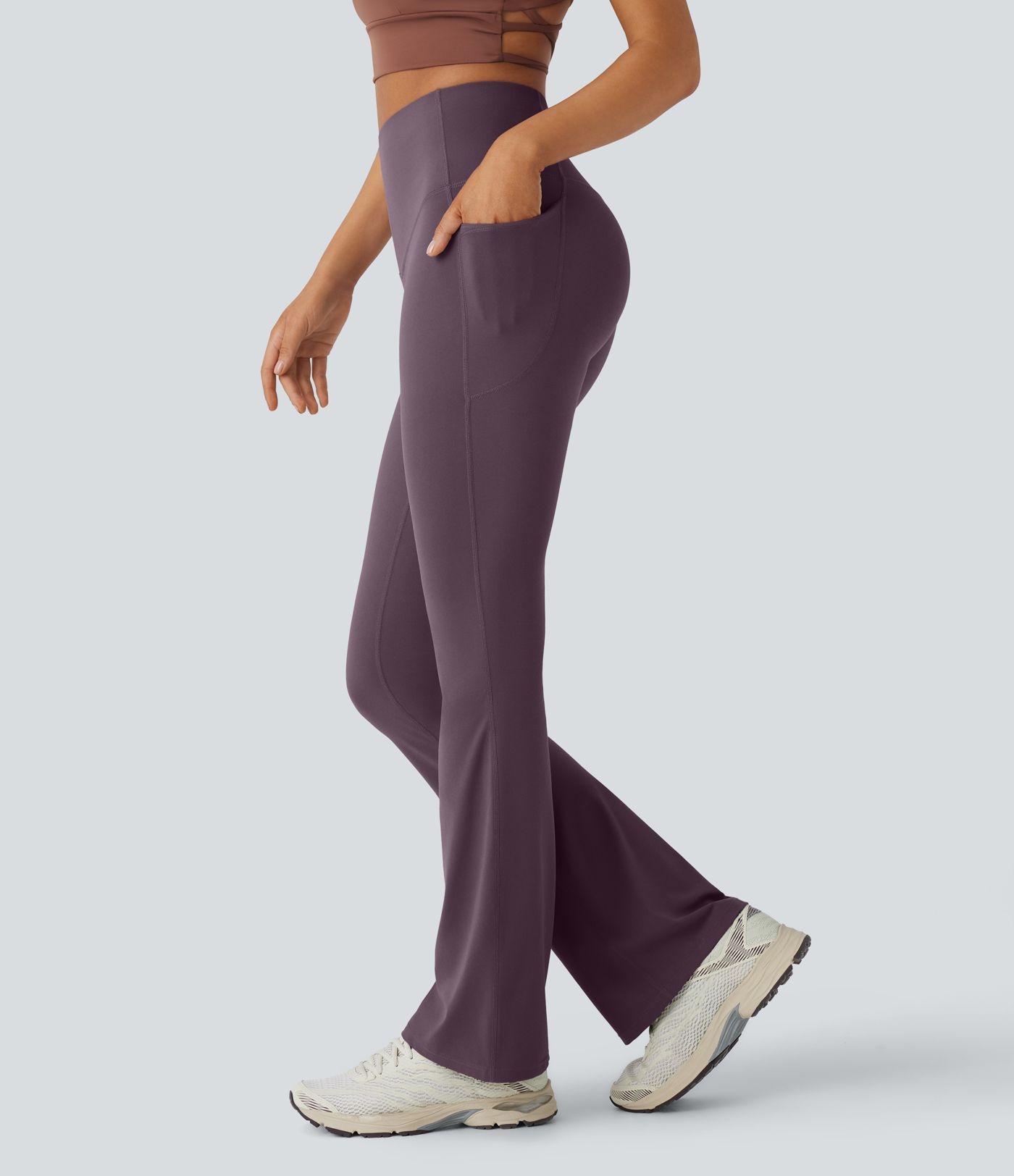 Women’s Halara UltraSculpt™ High Waisted Tummy Control Pocket Shaping Yoga Bootcut Leggings -... | HALARA